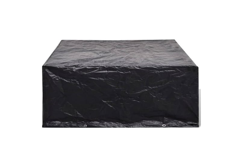Møbelovertræk 2 stk. 10 snørehuller 260 x 260 x 90 cm - Sort - Havemøbler - Pudeopbevaring & havemøbelovertræk - Betræk havemøbler