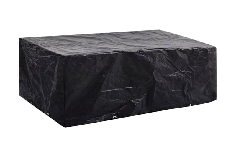 Møbelovertræk 2 Stk. 8 Snørehuller 200 X 160 X 70 Cm - Sort - Havemøbler - Pudeopbevaring & havemøbelovertræk - Betræk havemøbler