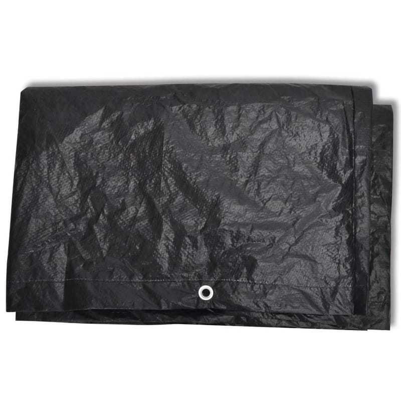 Møbelovertræk 8 Pers. Polyrattansæt 10 Snørehuller 229X113Cm - Sort - Havemøbler - Pudeopbevaring & havemøbelovertræk - Betræk havemøbler