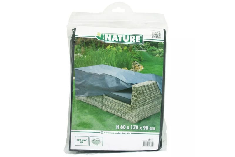 Nature havemøbelovertræk til 2 havestole 170x90x60 cm - Grå - Havemøbler - Pudeopbevaring & havemøbelovertræk - Betræk havemøbler