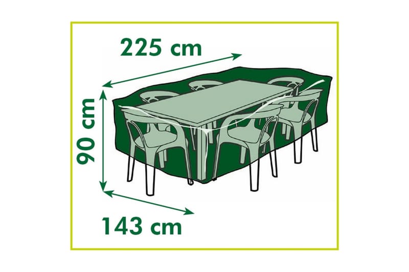 Nature havemøbelovertræk til firkantet borde 325x325x90 cm - Sort - Havemøbler - Pudeopbevaring & havemøbelovertræk - Betræk havemøbler