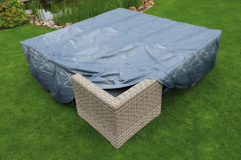Nature havemøbelovertræk til lavbord og stole 200x200x70 cm - Grå - Havemøbler - Pudeopbevaring & havemøbelovertræk - Betræk havemøbler