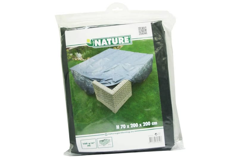 Nature havemøbelovertræk til lavbord og stole 200x200x70 cm - Grå - Havemøbler - Pudeopbevaring & havemøbelovertræk - Betræk havemøbler