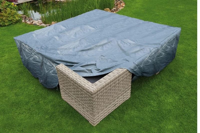 Nature havemøbelovertræk til lavbord og stole 250x250x70 cm - Grå - Havemøbler - Pudeopbevaring & havemøbelovertræk - Betræk havemøbler