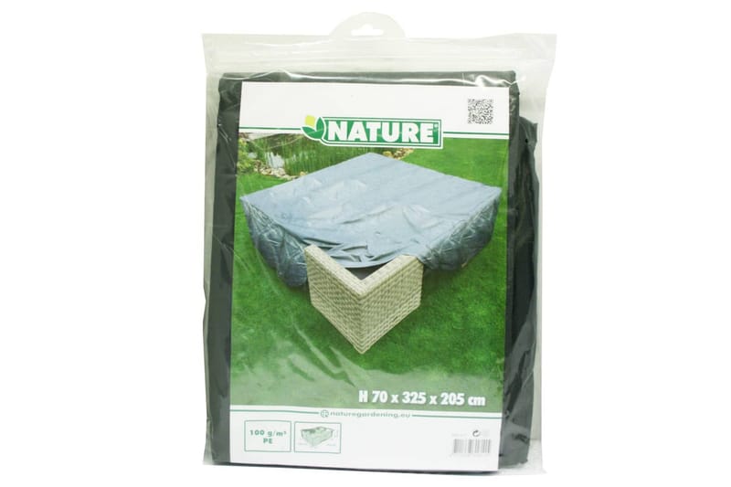 Nature havemøbelovertræk til lavbord og stole 325x205x70 cm - Grå - Havemøbler - Pudeopbevaring & havemøbelovertræk - Betræk havemøbler