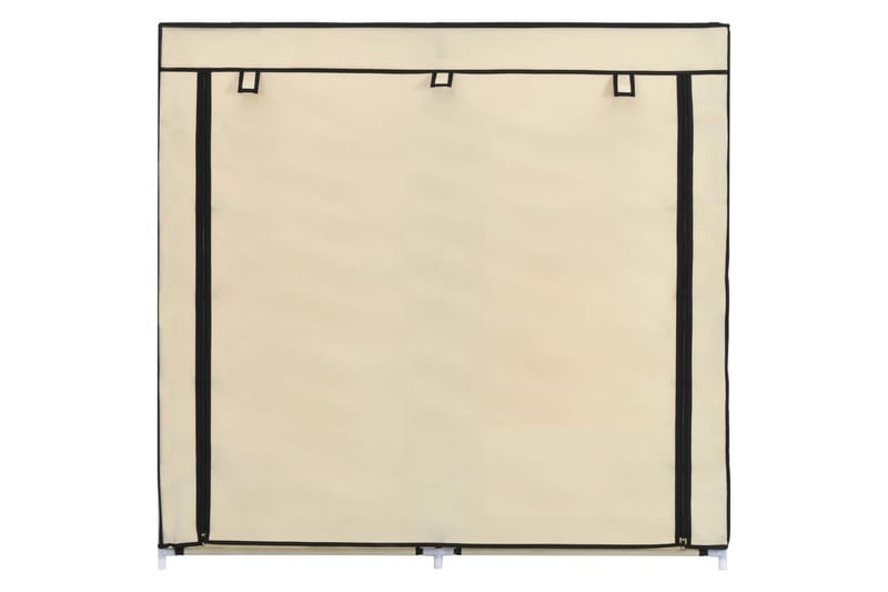Skoskab Med Overtræk 115 X 28 X 110 Cm Stof Cremefarvet - Creme - Havemøbler - Pudeopbevaring & havemøbelovertræk - Betræk havemøbler
