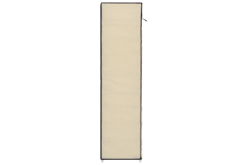 Skoskab Med Overtræk 115 X 28 X 110 Cm Stof Cremefarvet - Creme - Havemøbler - Pudeopbevaring & havemøbelovertræk - Betræk havemøbler