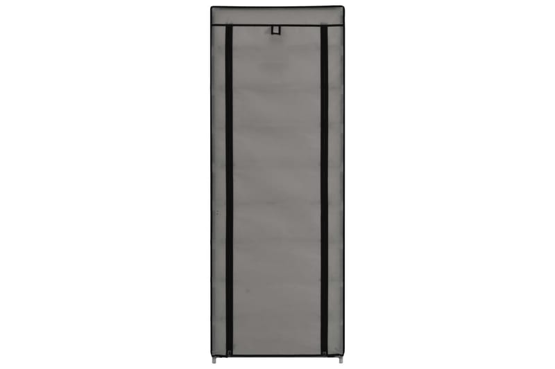 Skoskab Med Overtræk 57 X 29 X 162 Cm Stof Grå - Grå - Havemøbler - Pudeopbevaring & havemøbelovertræk - Betræk havemøbler