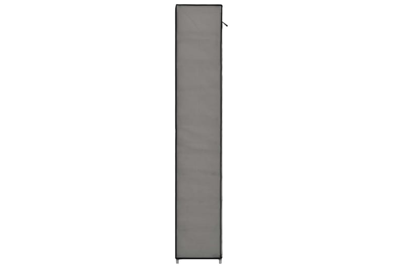 Skoskab Med Overtræk 57 X 29 X 162 Cm Stof Grå - Grå - Havemøbler - Pudeopbevaring & havemøbelovertræk - Betræk havemøbler