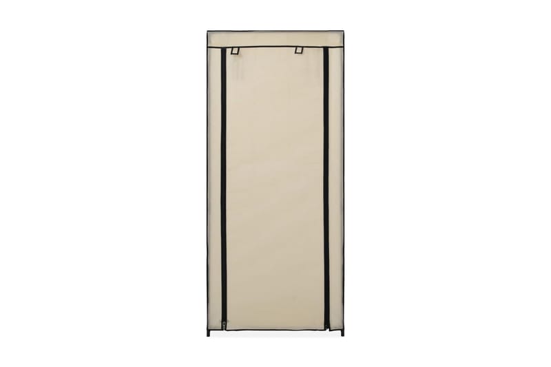 Skoskab Med Overtræk 58 X 28 X 106 Cm Stof Cremefarvet - Creme - Havemøbler - Pudeopbevaring & havemøbelovertræk - Betræk havemøbler