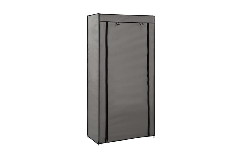 Skoskab Med Overtræk 58 X 28 X 106 Cm Stof Grå - Grå - Havemøbler - Pudeopbevaring & havemøbelovertræk - Betræk havemøbler