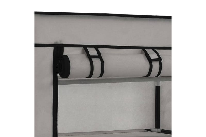 Skoskab Med Overtræk 58 X 28 X 106 Cm Stof Grå - Grå - Havemøbler - Pudeopbevaring & havemøbelovertræk - Betræk havemøbler