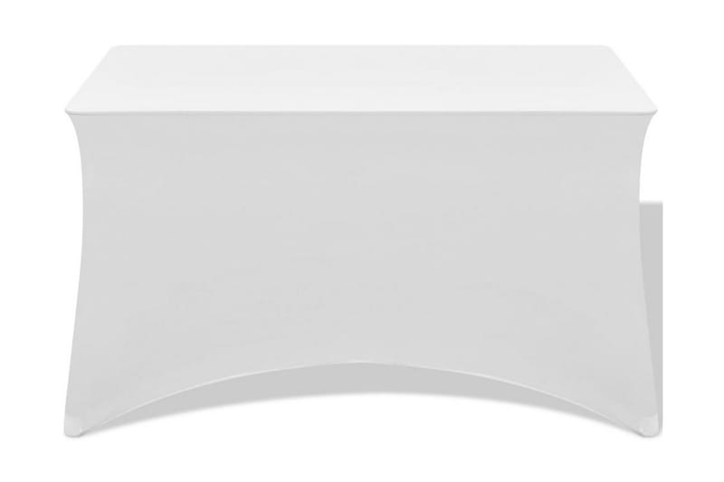stræk-bordbetræk 2 styk 120x60,5x74 cm hvid - Hvid - Betræk havemøbler