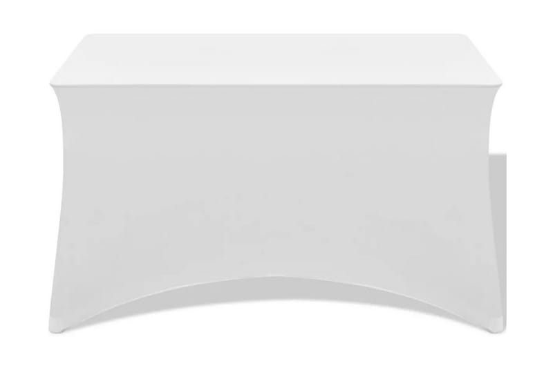 stræk-bordbetræk 2 styk 183x76x74 cm hvid - Hvid - Betræk havemøbler