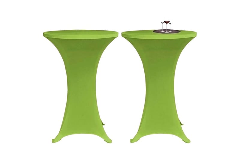 Strækbart bordovertræk 2 stk. 70 cm grøn - Grøn - Havemøbler - Pudeopbevaring & havemøbelovertræk - Betræk havemøbler