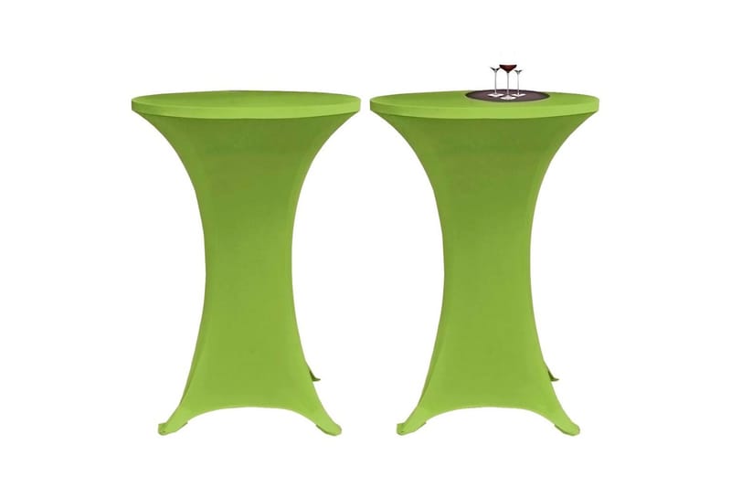 Strækbart bordovertræk 2 stk. 70 cm grøn - Grøn - Betræk havemøbler