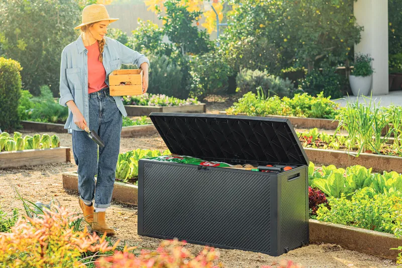 Emila Hyndeboks - Antracit - Havemøbler - Pudeopbevaring & havemøbelovertræk - Hyndeboks