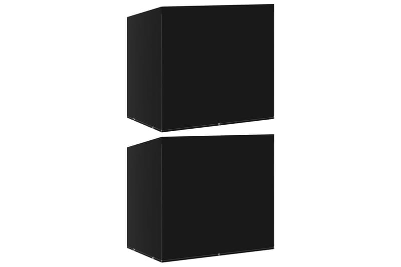 overtræk til gyngebænk 2 stk. 135x105x175 cm 6 snørehuller - Sort - Havemøbler - Pudeopbevaring & havemøbelovertræk - Hængesofacover