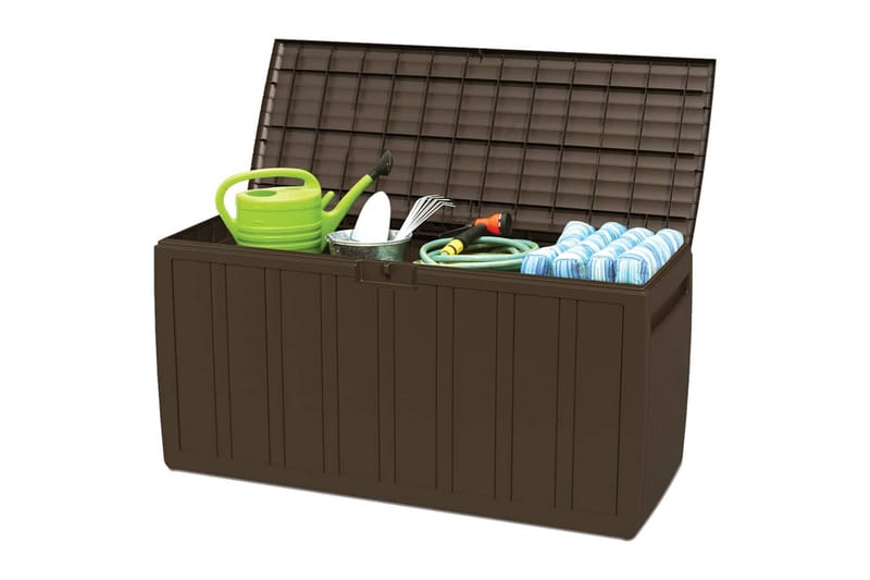 hyndeboks 117x45,5x57,5 cm 270 l brun - Brun - Havemøbler - Pudeopbevaring & havemøbelovertræk - Hyndeboks