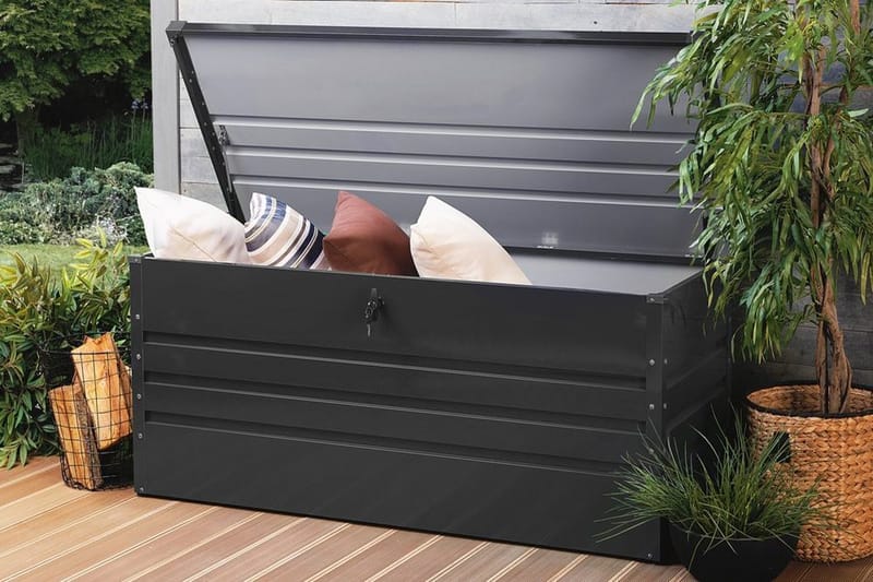 Cebrosa Hyndeboks 62 | 132 | 64 cm - Grå - Havemøbler - Pudeopbevaring & havemøbelovertræk - Hyndeboks