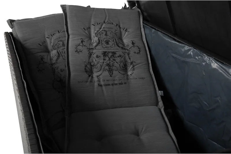 Gigant vandtæt hyndeboks XL til udendørs brug – Opbevaringskasse i polyrattan (B150xD90xH101 cm) - Sort - Havemøbler - Pudeopbevaring & havemøbelovertræk - Hyndeboks