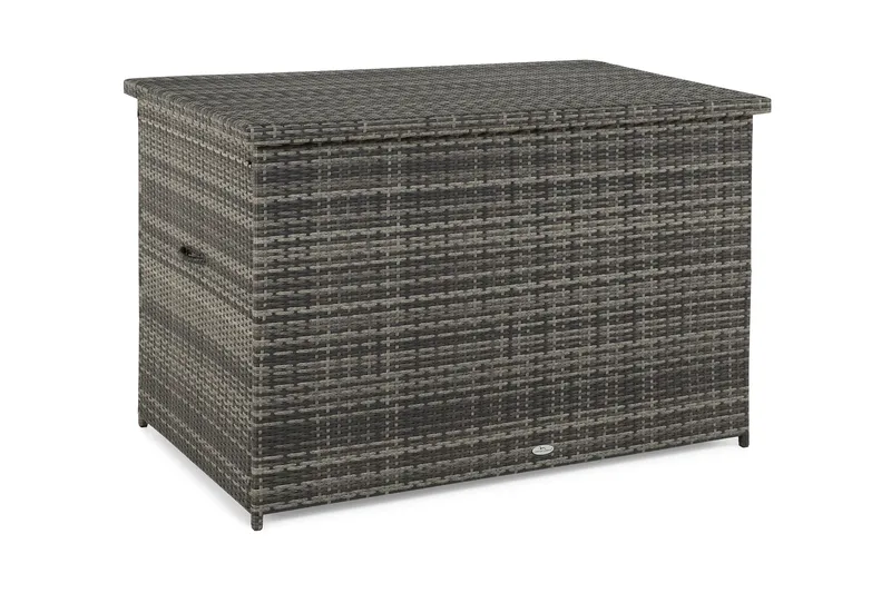 Gigant vandtæt hyndeboks XL til udendørs brug – Opbevaringskasse i polyrattan (B150xD90xH101 cm), Grå