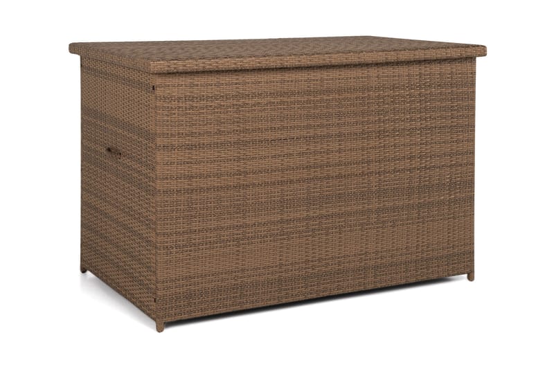 Gigant vandtæt hyndeboks XL til udendørs brug – Opbevaringskasse i polyrattan (B150xD90xH101 cm) - Sand - Havemøbler - Pudeopbevaring & havemøbelovertræk - Hyndeboks