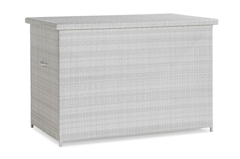 Gigant vandtæt hyndeboks XL til udendørs brug – Opbevaringskasse i polyrattan (B150xD90xH101 cm) - Hvid - Havemøbler - Pudeopbevaring & havemøbelovertræk - Hyndeboks