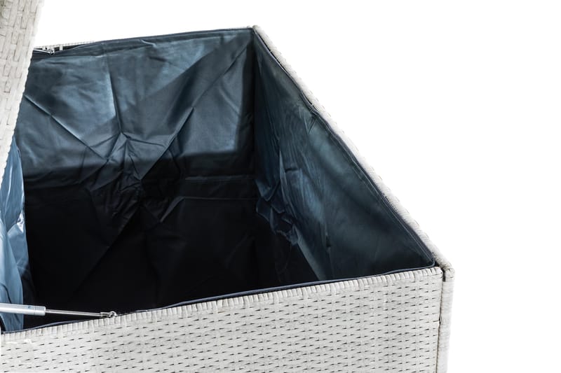 Gigant vandtæt hyndeboks XL til udendørs brug – Opbevaringskasse i polyrattan (B150xD90xH101 cm) - Hvid - Havemøbler - Pudeopbevaring & havemøbelovertræk - Hyndeboks