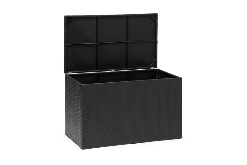Hillerstorp Boston Hyndeboks XL 136x78 cm - Polyrattan/Grå/Sort - Havemøbler - Pudeopbevaring & havemøbelovertræk - Hyndeboks