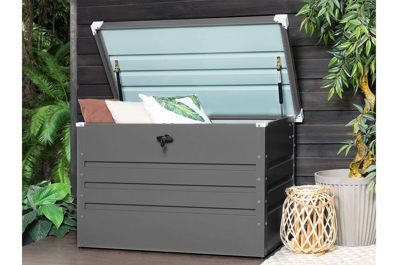 Hyndeboks 100 x 62 cm grå CEBROSA - Grå - Havemøbler - Pudeopbevaring & havemøbelovertræk - Hyndeboks