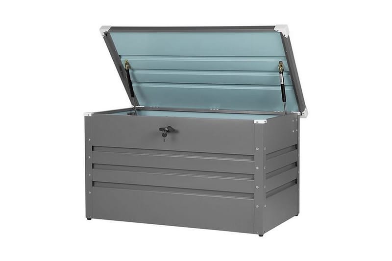 Hyndeboks 132 x 62 cm grå CEBROSA - Grå - Havemøbler - Pudeopbevaring & havemøbelovertræk - Hyndeboks