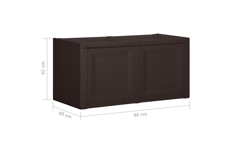 hyndeboks 86x40x42 cm 85 l brun - Brun - Havemøbler - Pudeopbevaring & havemøbelovertræk - Hyndeboks
