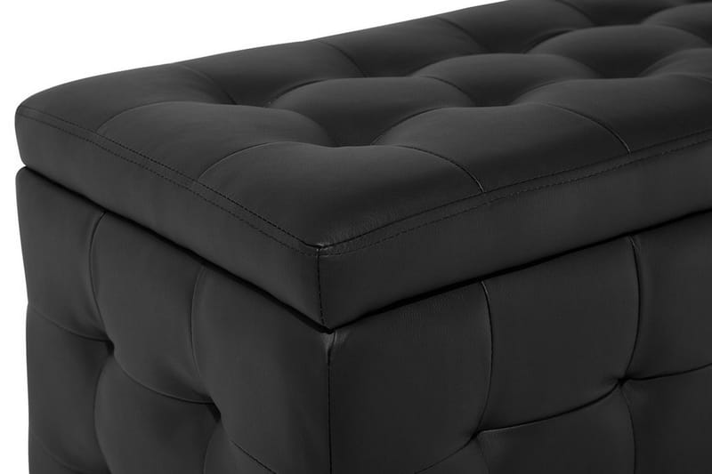 Michigan Dynbo | 42 | 72 | 40 cm - Sort - Møbler - Stole & lænestole - Taburet & skammel - Puf - Chesterfield puf