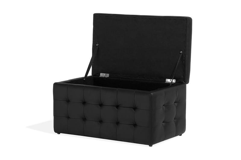 Michigan Dynbo | 42 | 72 | 40 cm - Sort - Møbler - Stole & lænestole - Taburet & skammel - Puf - Chesterfield puf