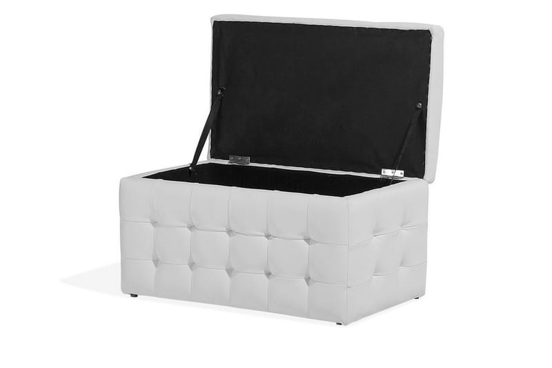 Michigan Opbevaringsboks | 42 | 72 | 40 cm - Hvid - Møbler - Stole & lænestole - Taburet & skammel - Puf - Chesterfield puf