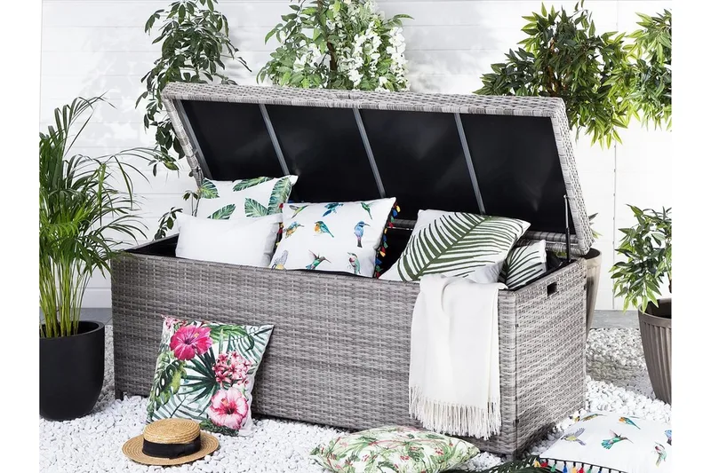 Modena hynder 158 cm - Grå - Havemøbler - Pudeopbevaring & havemøbelovertræk - Hyndeboks