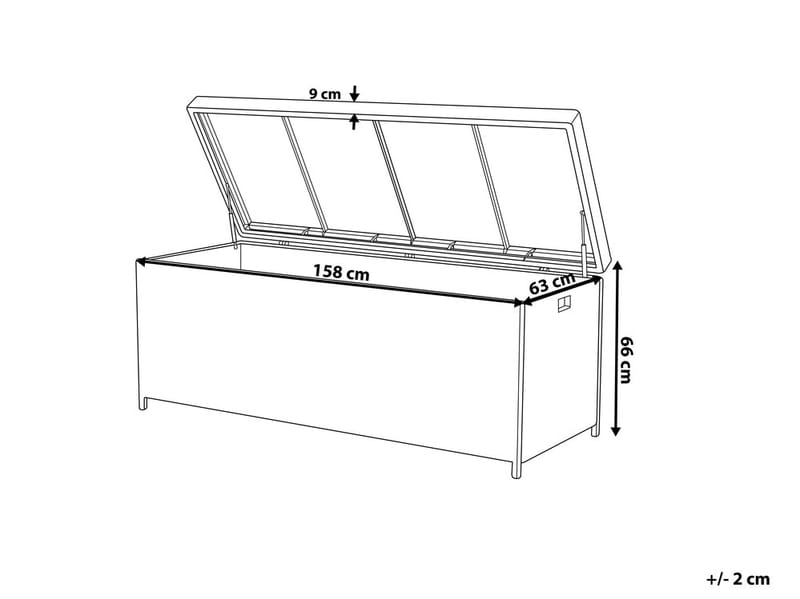 Modena hynder 158 cm - Hvid - Havemøbler - Pudeopbevaring & havemøbelovertræk - Hyndeboks