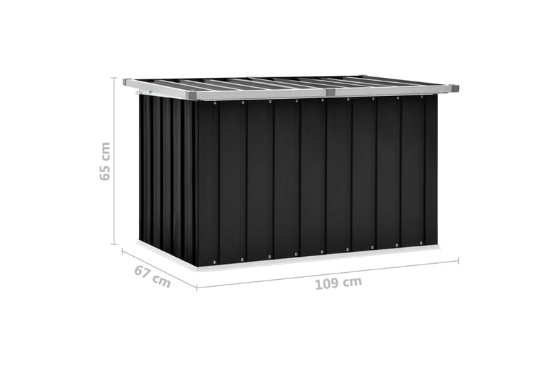 Opbevaringskasse Til Haven 109X67X65 cm Antracitgrå - Havemøbler - Pudeopbevaring & havemøbelovertræk - Hyndeboks