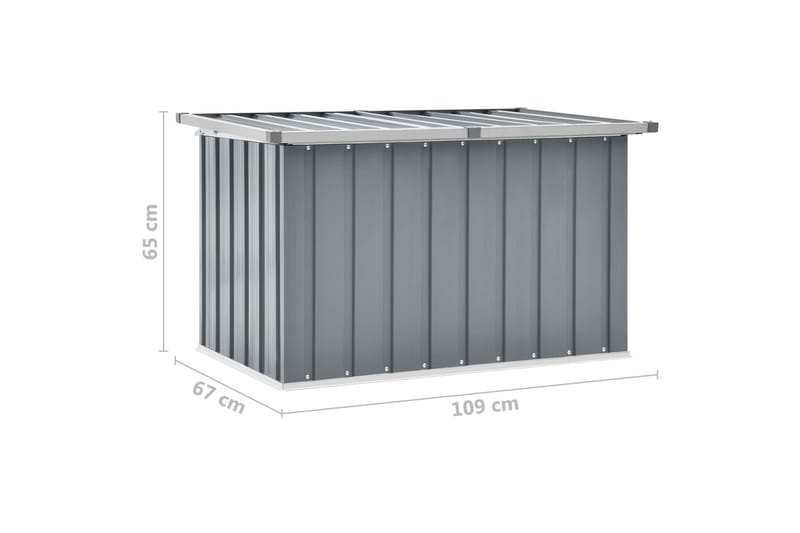 Opbevaringskasse Til Haven 109X67X65 cm Grå - Havemøbler - Pudeopbevaring & havemøbelovertræk - Hyndeboks