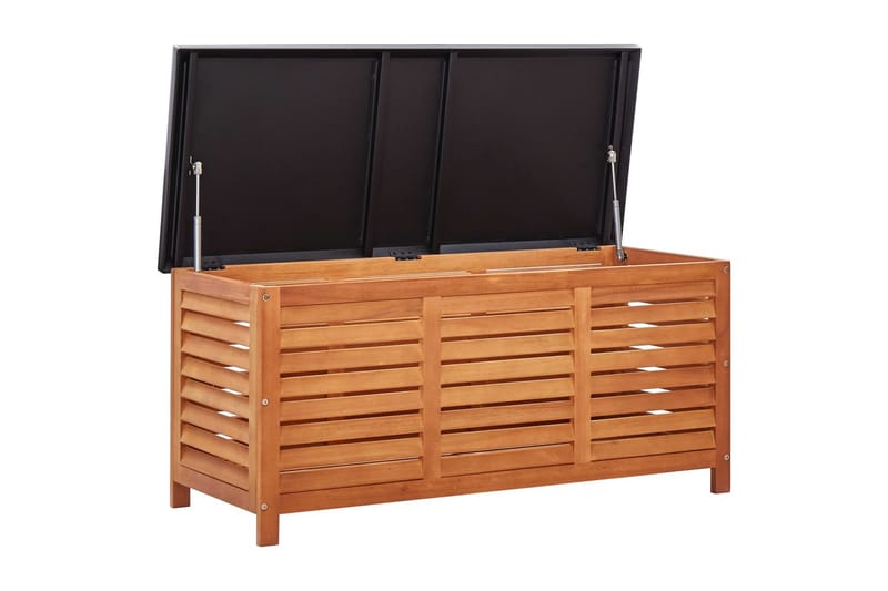 Opbevaringskasse Til Haven 117x50x55cm Massivt Eukalyptustræ - Brun - Havemøbler - Pudeopbevaring & havemøbelovertræk - Hyndeboks