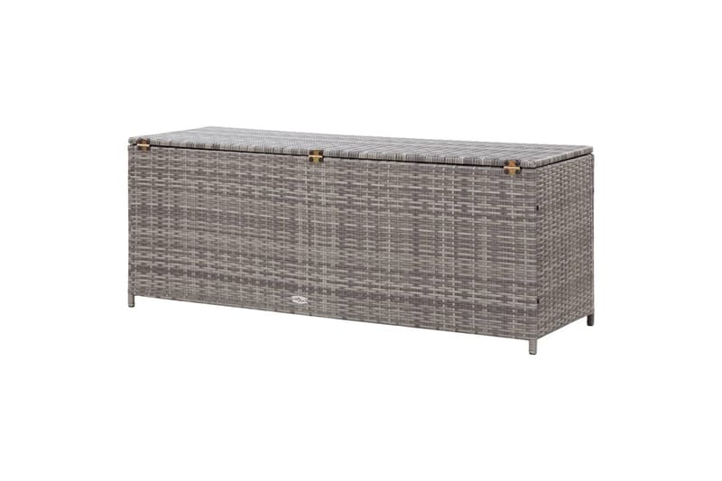 Opbevaringskasse Til Haven 120x50x60 cm Polyrattan Grå - Grå - Hyndeboks