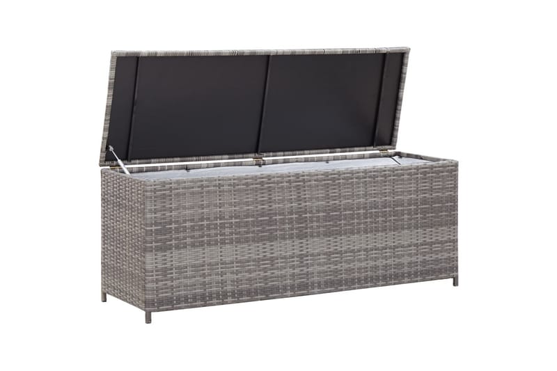 Opbevaringskasse Til Haven 120x50x60 cm Polyrattan Grå - Grå - Hyndeboks