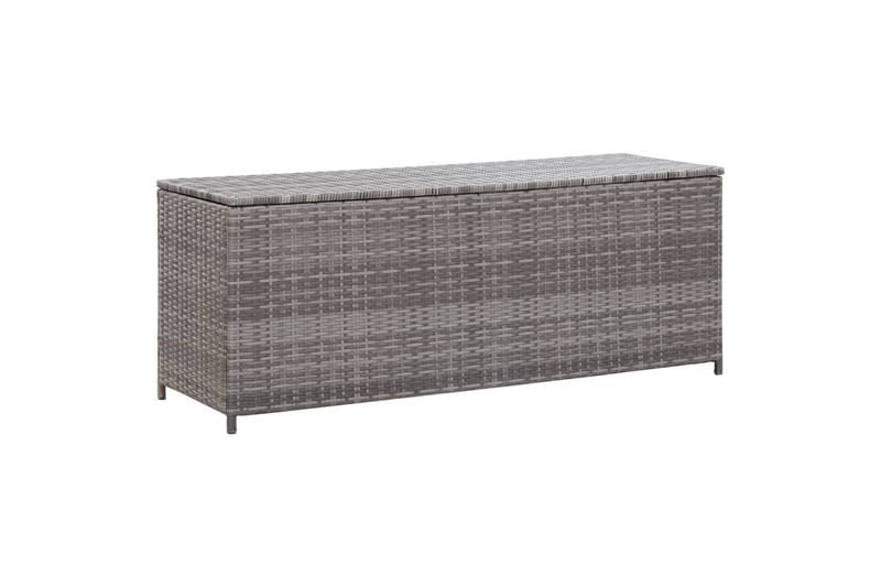 Opbevaringskasse Til Haven 120x50x60 cm Polyrattan Grå - Grå - Hyndeboks