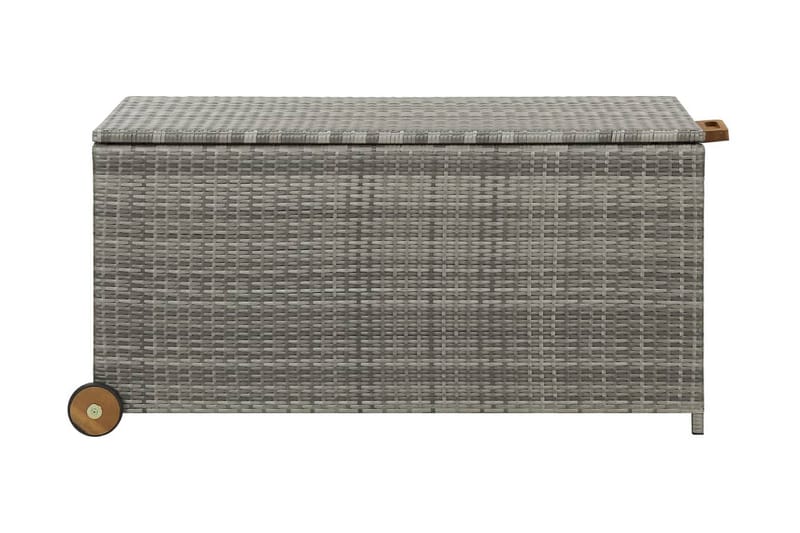 opbevaringskasse til haven 120x65x61 cm polyrattan lysegrå - Grå - Havemøbler - Pudeopbevaring & havemøbelovertræk - Hyndeboks