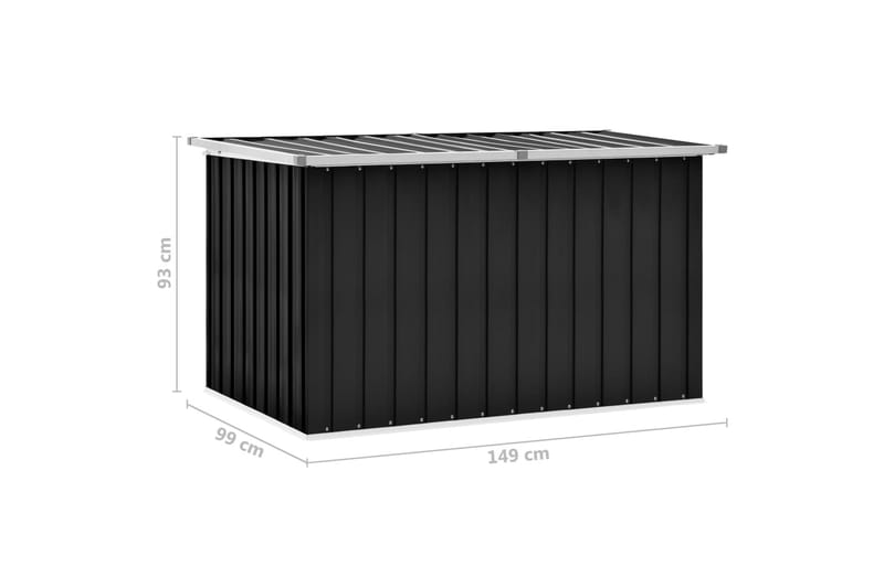 Opbevaringskasse Til Haven 149X99X93 cm Antracitgrå - Havemøbler - Pudeopbevaring & havemøbelovertræk - Hyndeboks