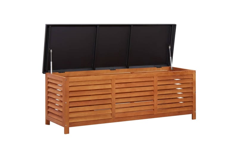 Opbevaringskasse Til Haven 150x50x55cm Massivt Eukalyptustræ - Brun - Havemøbler - Pudeopbevaring & havemøbelovertræk - Hyndeboks