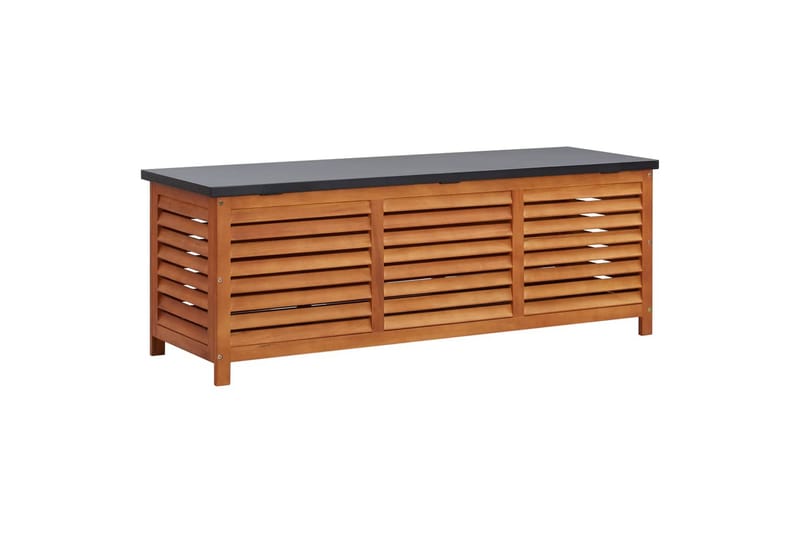 Opbevaringskasse Til Haven 150x50x55cm Massivt Eukalyptustræ - Brun - Havemøbler - Pudeopbevaring & havemøbelovertræk - Hyndeboks