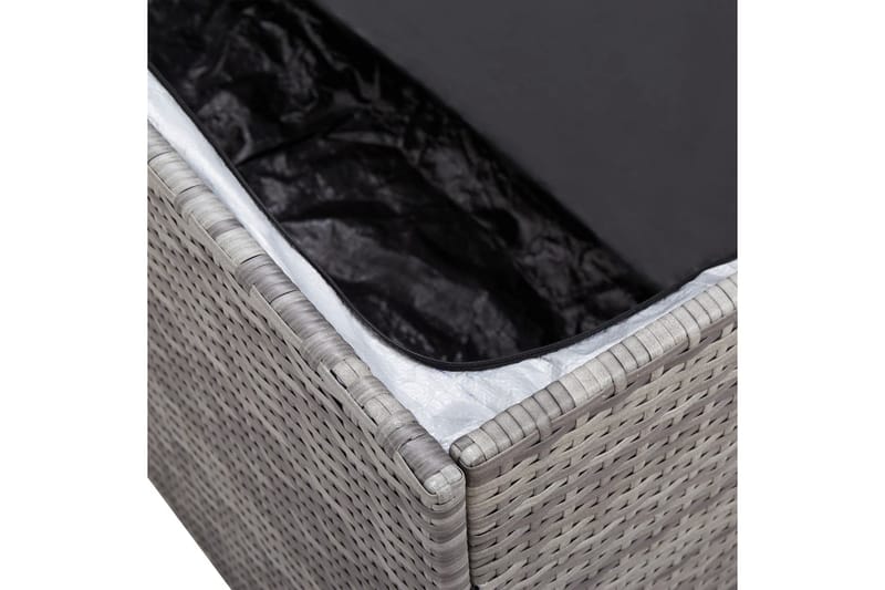 Opbevaringskasse Til Haven 150x50x60 cm Polyrattan Grå - Grå - Havemøbler - Pudeopbevaring & havemøbelovertræk - Hyndeboks