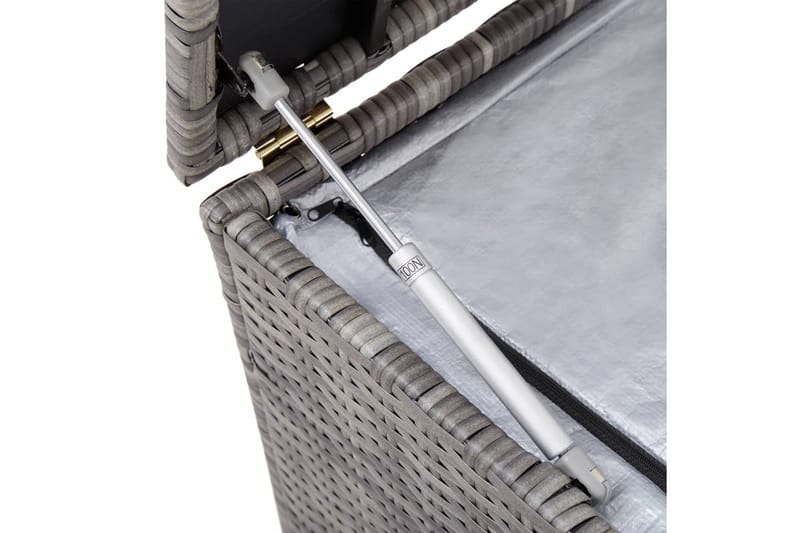 Opbevaringskasse Til Haven 150x50x60 cm Polyrattan Grå - Grå - Havemøbler - Pudeopbevaring & havemøbelovertræk - Hyndeboks